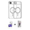 MARSİLYAN™- iPhone 17 Air Kılıf Nova Işık Özel Seri - Siyah Bilvis 3D Cam Ekran Koruyucu + Bilvis Titan Kamera Lens - SH