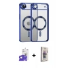 MARSİLYAN™- iPhone 17 Air Kılıf Nova Işık Özel Seri - Siyah Bilvis 3D Cam Ekran Koruyucu + Bilvis Titan Kamera Lens - GD