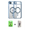 MARSİLYAN™- iPhone 17 Air Kılıf Nova Işık Özel Seri - Siyah Bilvis 3D Cam Ekran Koruyucu + Raze Metal Kamera Lens - GD