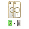 MARSİLYAN™- iPhone 17 Air Kılıf Nova Işık Özel Seri - Siyah Bilvis 3D Cam Ekran Koruyucu + Raze Metal Kamera Lens - GD