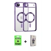 MARSİLYAN™- iPhone 17 Air Kılıf Nova Işık Özel Seri - Siyah Bilvis 3D Cam Ekran Koruyucu + Raze Metal Kamera Lens - GD