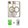 MARSİLYAN™- iPhone 17 Air Kılıf Nova Işık Özel Seri - Siyah Bilvis 3D Cam Ekran Koruyucu + Raze Metal Kamera Lens - GD
