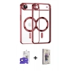 MARSİLYAN™- iPhone 17 Air Kılıf Nova Işık Özel Seri - Siyah Bilvis 3D Cam Ekran Koruyucu + Lacivert Bilvis Titan Kamera Lens