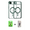 MARSİLYAN™- iPhone 17 Air Kılıf Nova Işık Özel Seri - Siyah Bilvis 3D Cam Ekran Koruyucu + Siyah Raze Metal Kamera Lens