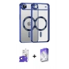 MARSİLYAN™- iPhone 17 Air Kılıf Nova Işık Özel Seri - Siyah Bilvis 5in1 3D Magic Cam Ekran Koruyucu + Bilvis Titan Kamera Lens - SH