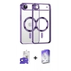 MARSİLYAN™- iPhone 17 Air Kılıf Nova Işık Özel Seri - Siyah Bilvis 5in1 3D Magic Cam Ekran Koruyucu + Bilvis Titan Kamera Lens - SH
