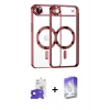 MARSİLYAN™- iPhone 17 Air Kılıf Nova Işık Özel Seri - Siyah Bilvis 5in1 3D Magic Cam Ekran Koruyucu + Bilvis Titan Kamera Lens - SH