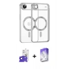 MARSİLYAN™- iPhone 17 Air Kılıf Nova Işık Özel Seri - Siyah Bilvis 5in1 3D Magic Cam Ekran Koruyucu + Bilvis Titan Kamera Lens - LT