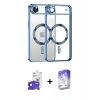 MARSİLYAN™- iPhone 17 Air Kılıf Nova Işık Özel Seri - Siyah Bilvis 5in1 3D Magic Cam Ekran Koruyucu + Bilvis Titan Kamera Lens - LT