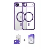 MARSİLYAN™- iPhone 17 Air Kılıf Nova Işık Özel Seri - Siyah Bilvis 5in1 3D Magic Cam Ekran Koruyucu + Bilvis Titan Kamera Lens - GD