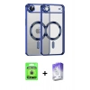MARSİLYAN™- iPhone 17 Air Kılıf Nova Işık Özel Seri - Siyah Bilvis 5in1 3D Magic Cam Ekran Koruyucu + Gold Raze Metal Kamera Lens
