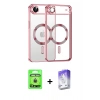 MARSİLYAN™- iPhone 17 Air Kılıf Nova Işık Özel Seri - Siyah Bilvis 5in1 3D Magic Cam Ekran Koruyucu + Gold Raze Metal Kamera Lens
