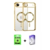 MARSİLYAN™- iPhone 17 Air Kılıf Nova Işık Özel Seri - Siyah Bilvis 5in1 3D Magic Cam Ekran Koruyucu + Raze Metal Kamera Lens - GS
