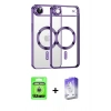 MARSİLYAN™- iPhone 17 Air Kılıf Nova Işık Özel Seri - Siyah Bilvis 5in1 3D Magic Cam Ekran Koruyucu + Raze Metal Kamera Lens - GS