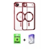 MARSİLYAN™- iPhone 17 Air Kılıf Nova Işık Özel Seri - Siyah Bilvis 5in1 3D Magic Cam Ekran Koruyucu + Raze Metal Kamera Lens - MI
