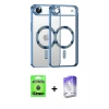 MARSİLYAN™- iPhone 17 Air Kılıf Nova Işık Özel Seri - Siyah Bilvis 5in1 3D Magic Cam Ekran Koruyucu + Raze Metal Kamera Lens - MI