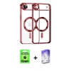 MARSİLYAN™- iPhone 17 Air Kılıf Nova Işık Özel Seri - Siyah Bilvis 5in1 3D Magic Cam Ekran Koruyucu + Raze Metal Kamera Lens - SH