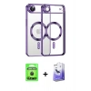 MARSİLYAN™- iPhone 17 Air Kılıf Nova Işık Özel Seri - Siyah Bilvis 5in1 5D Magic Hayalet Cam Ekran Koruyucu + Raze Metal Kamera Lens - SH