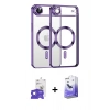 MARSİLYAN™- iPhone 17 Air Kılıf Nova Işık Özel Seri - Siyah Bilvis 5in1 5D Magic Hayalet Cam Ekran Koruyucu + Bilvis Titan Kamera Lens - GS