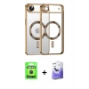 MARSİLYAN™- iPhone 17 Air Kılıf Nova Işık Özel Seri - Siyah Bilvis 5in1 5D Magic Hayalet Cam Ekran Koruyucu + Raze Metal Kamera Lens - SH