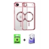 MARSİLYAN™- iPhone 17 Air Kılıf Nova Işık Özel Seri - Siyah Bilvis 5in1 5D Magic Hayalet Cam Ekran Koruyucu + Raze Metal Kamera Lens - SH