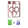 MARSİLYAN™- iPhone 17 Air Kılıf Nova Işık Özel Seri - Siyah Bilvis 5in1 5D Magic Hayalet Cam Ekran Koruyucu + Raze Metal Kamera Lens - GS