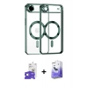 MARSİLYAN™- iPhone 17 Air Kılıf Nova Işık Özel Seri - Siyah Bilvis 5in1 5D Magic Hayalet Cam Ekran Koruyucu + Bilvis Titan Kamera Lens - GS