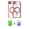 MARSİLYAN™- iPhone 17 Air Kılıf Nova Işık Özel Seri - Siyah Bilvis 5in1 5D Magic Hayalet Cam Ekran Koruyucu + Raze Metal Kamera Lens - SH