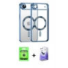 MARSİLYAN™- iPhone 17 Air Kılıf Nova Işık Özel Seri - Siyah Bilvis 5in1 5D Magic Hayalet Cam Ekran Koruyucu + Raze Metal Kamera Lens - GS