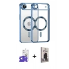 MARSİLYAN™- iPhone 17 Air Kılıf Nova Işık Özel Seri - Siyah Bilvis Hayalet Cam Ekran Koruyucu + Bilvis Titan Kamera Lens - GS