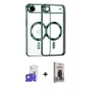 MARSİLYAN™- iPhone 17 Air Kılıf Nova Işık Özel Seri - Siyah Bilvis Hayalet Cam Ekran Koruyucu + Bilvis Titan Kamera Lens - GD