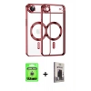 MARSİLYAN™- iPhone 17 Air Kılıf Nova Işık Özel Seri - Siyah Bilvis Hayalet Cam Ekran Koruyucu + Raze Metal Kamera Lens - GS