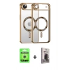 MARSİLYAN™- iPhone 17 Air Kılıf Nova Işık Özel Seri - Siyah Bilvis Hayalet Cam Ekran Koruyucu + Raze Metal Kamera Lens - GS