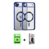 MARSİLYAN™- iPhone 17 Air Kılıf Nova Işık Özel Seri - Siyah Bilvis Hayalet Cam Ekran Koruyucu + Raze Metal Kamera Lens - GS
