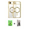 MARSİLYAN™- iPhone 17 Air Kılıf Nova Işık Özel Seri - Siyah Bilvis Hayalet Cam Ekran Koruyucu + Raze Metal Kamera Lens - SH