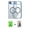 MARSİLYAN™- iPhone 17 Air Kılıf Nova Işık Özel Seri - Siyah Bilvis Hayalet Cam Ekran Koruyucu + Raze Metal Kamera Lens - SH