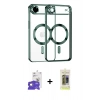 MARSİLYAN™- iPhone 17 Air Kılıf Nova Işık Özel Seri - Siyah Joko Magic 5D Hayalet Cam + Bilvis Titan Kamera Lens - GD