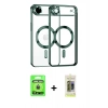 MARSİLYAN™- iPhone 17 Air Kılıf Nova Işık Özel Seri - Siyah Joko Magic 5D Hayalet Cam + Raze Metal Kamera Lens - GD