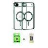 MARSİLYAN™- iPhone 17 Air Kılıf Nova Işık Özel Seri - Siyah Joko Magic 5D Hayalet Cam + Raze Metal Kamera Lens - GS