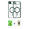 MARSİLYAN™- iPhone 17 Air Kılıf Nova Işık Özel Seri - Siyah Joko Magic 5D Hayalet Cam + Raze Metal Kamera Lens - SH