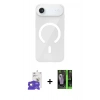 MARSİLYAN™- iPhone 17 Air Kılıf Pusula Form Özel Seri - Şeffaf 360 Full Body Arka Koruyucu + Bilvis Titan Kamera Lens - GD