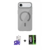 MARSİLYAN™- iPhone 17 Air Kılıf Pusula Form Özel Seri - Şeffaf 360 Full Body Arka Koruyucu + Bilvis Titan Kamera Lens - GD