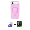MARSİLYAN™- iPhone 17 Air Kılıf Pusula Form Özel Seri - Şeffaf 360 Full Body Arka Koruyucu + Bilvis Titan Kamera Lens - GD