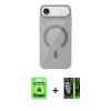 MARSİLYAN™- iPhone 17 Air Kılıf Pusula Form Özel Seri - Şeffaf 360 Full Body Arka Koruyucu + Raze Metal Kamera Lens - GD