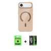 MARSİLYAN™- iPhone 17 Air Kılıf Pusula Form Özel Seri - Şeffaf 360 Full Body Arka Koruyucu + Raze Metal Kamera Lens - SH