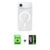 MARSİLYAN™- iPhone 17 Air Kılıf Pusula Form Özel Seri - Şeffaf 360 Full Body Arka Koruyucu + Raze Metal Kamera Lens - SH