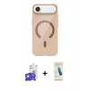 MARSİLYAN™- iPhone 17 Air Kılıf Pusula Form Özel Seri - Şeffaf Pasifik Cam Ekran Koruyucu + Bilvis Titan Kamera Lens - GD