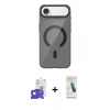 MARSİLYAN™- iPhone 17 Air Kılıf Pusula Form Özel Seri - Şeffaf Pasifik Cam Ekran Koruyucu + Bilvis Titan Kamera Lens - GS