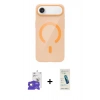MARSİLYAN™- iPhone 17 Air Kılıf Pusula Form Özel Seri - Şeffaf Pasifik Cam Ekran Koruyucu + Bilvis Titan Kamera Lens - GD
