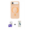 MARSİLYAN™- iPhone 17 Air Kılıf Pusula Form Özel Seri - Şeffaf Pasifik Cam Ekran Koruyucu + Bilvis Titan Kamera Lens - GS